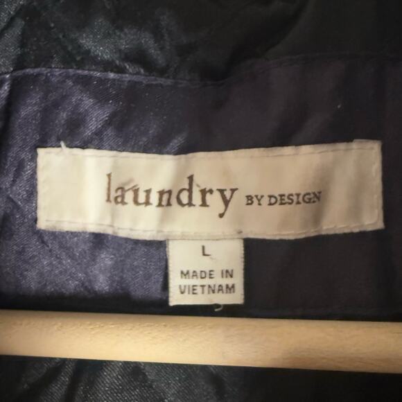 Laundry by Design Eggplant Purple Faux Fur Trim Hood Parka Coat Size Large - Picture 11 of 13